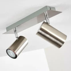 hofstein Plafonnier Zuoz Nickel mat, 2 lumières