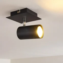 hofstein Plafonnier Zuoz Noir, 1 lumière