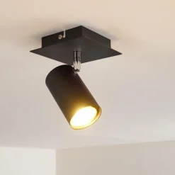 hofstein Plafonnier Zuoz Noir, 1 lumière