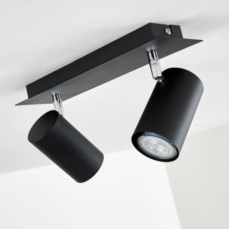 hofstein Plafonnier Zuoz Noir, 2 lumières