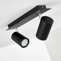 hofstein Plafonnier Zuoz Noir, 2 lumières