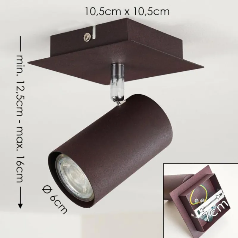 hofstein Plafonnier Zuoz Rouille, 1 lumière