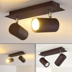 hofstein Plafonnier Zuoz Rouille, 2 lumières