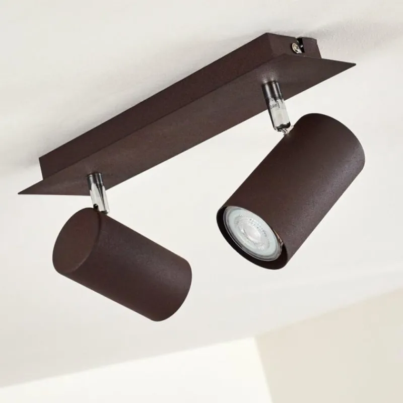 hofstein Plafonnier Zuoz Rouille, 2 lumières