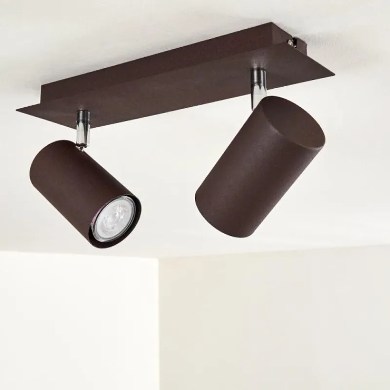 hofstein Plafonnier Zuoz Rouille, 2 lumières