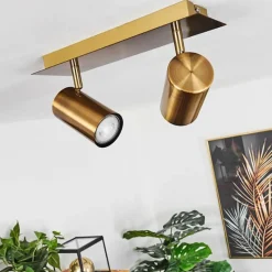 hofstein Plafonnier Zuoz Vieux laiton, 2 lumières