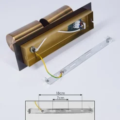 hofstein Plafonnier Zuoz Vieux laiton, 2 lumières
