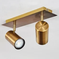 hofstein Plafonnier Zuoz Vieux laiton, 2 lumières