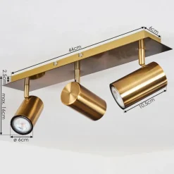 hofstein Plafonnier Zuoz Vieux laiton, 3 lumières