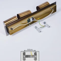 hofstein Plafonnier Zuoz Vieux laiton, 3 lumières