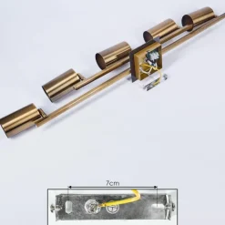 hofstein Plafonnier Zuoz Vieux laiton, 5 lumières