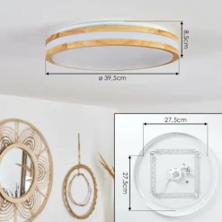 hofstein Plafonnier Zurzach LED Écru, Blanc, 1 lumière