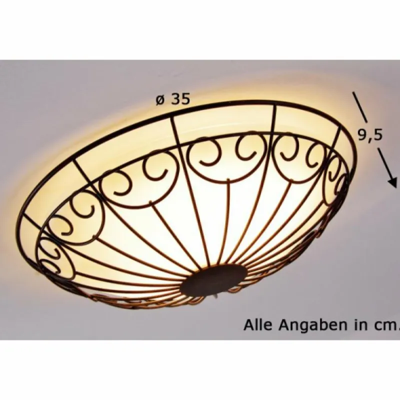 Luminaires Eglo Plafonnier/Applique murale Eglo COLTI Brun, Brun foncé, Rouille, Blanc, 2 lumières
