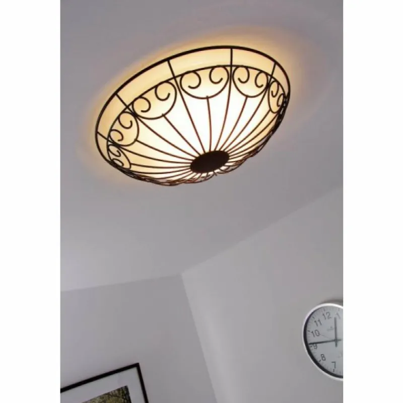 Luminaires Eglo Plafonnier/Applique murale Eglo COLTI Brun, Brun foncé, Rouille, Blanc, 2 lumières