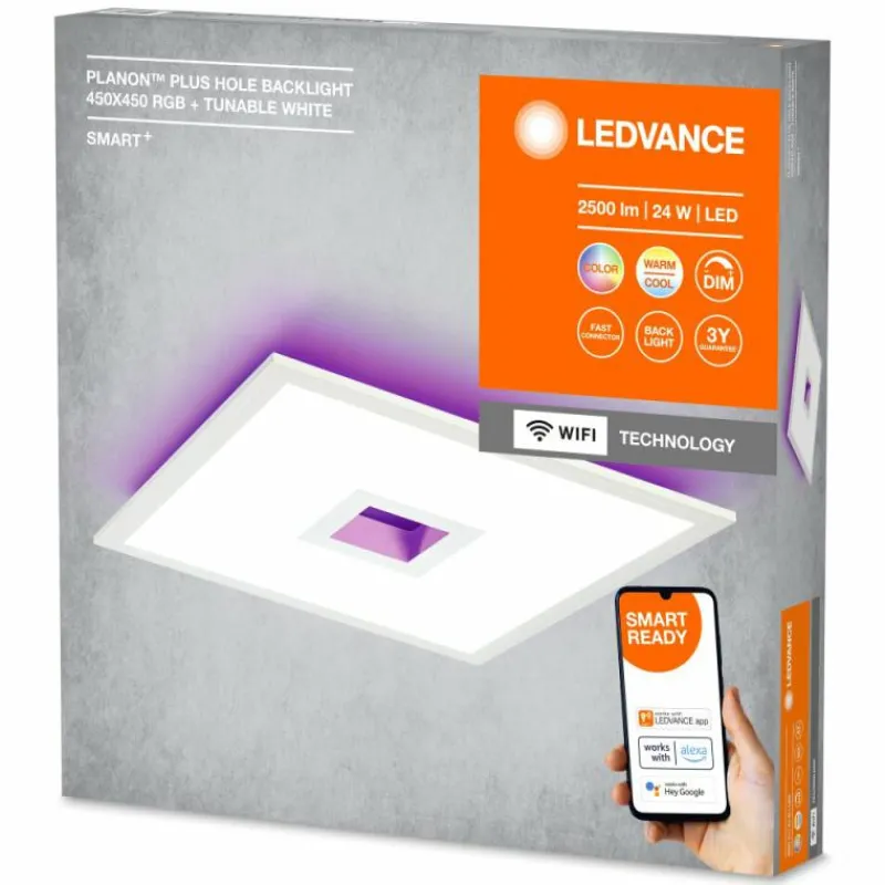 Luminaires Ledvance Plus Applique murale / Plafonnier LED Blanc, 1 lumière, Changeur de couleurs