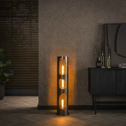 hofstein Pocinho Lampadaire Noir, 3 lumières* Lampadaires Et Lampes Sur Pied