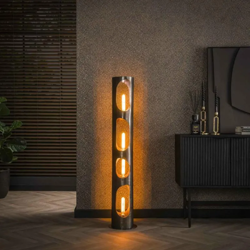 hofstein Pocinho Lampadaire Noir, 4 lumières* Lampadaires Et Lampes Sur Pied