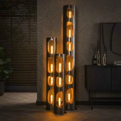 hofstein Pocinho Lampadaire Noir, 4 lumières* Lampadaires Et Lampes Sur Pied