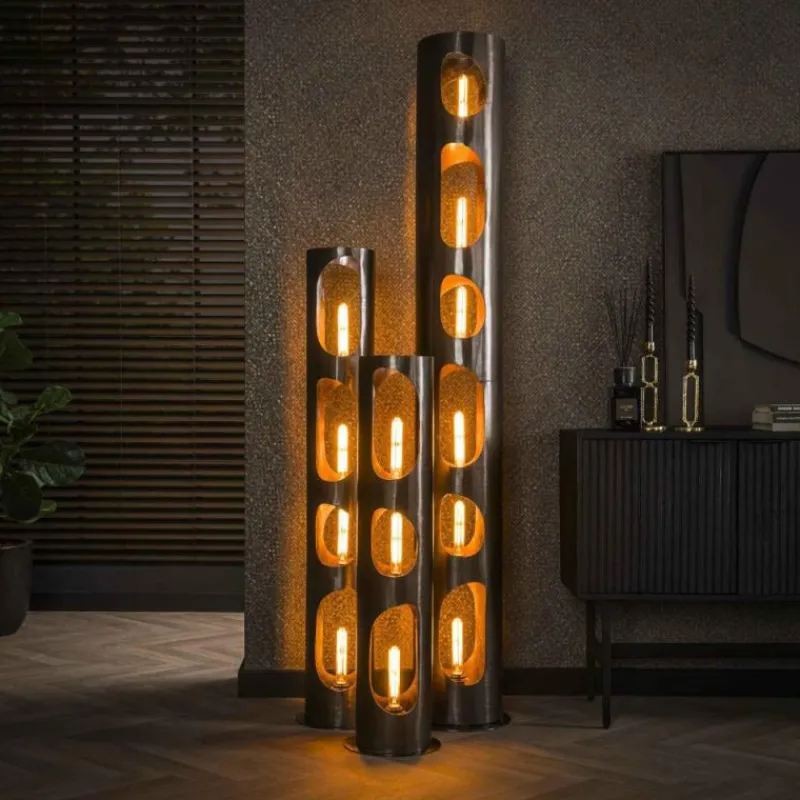 hofstein Pocinho Lampadaire Noir, 4 lumières* Lampadaires Et Lampes Sur Pied