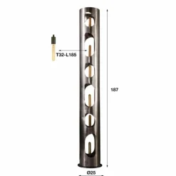 hofstein Pocinho Lampadaire Noir, 6 lumières* Lampadaires Et Lampes Sur Pied