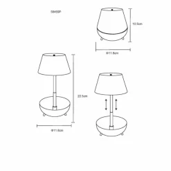 Luminaires Globo Lighting Poki Lampe à poser LED Blanc opale, 1 lumière* Éclairage Led