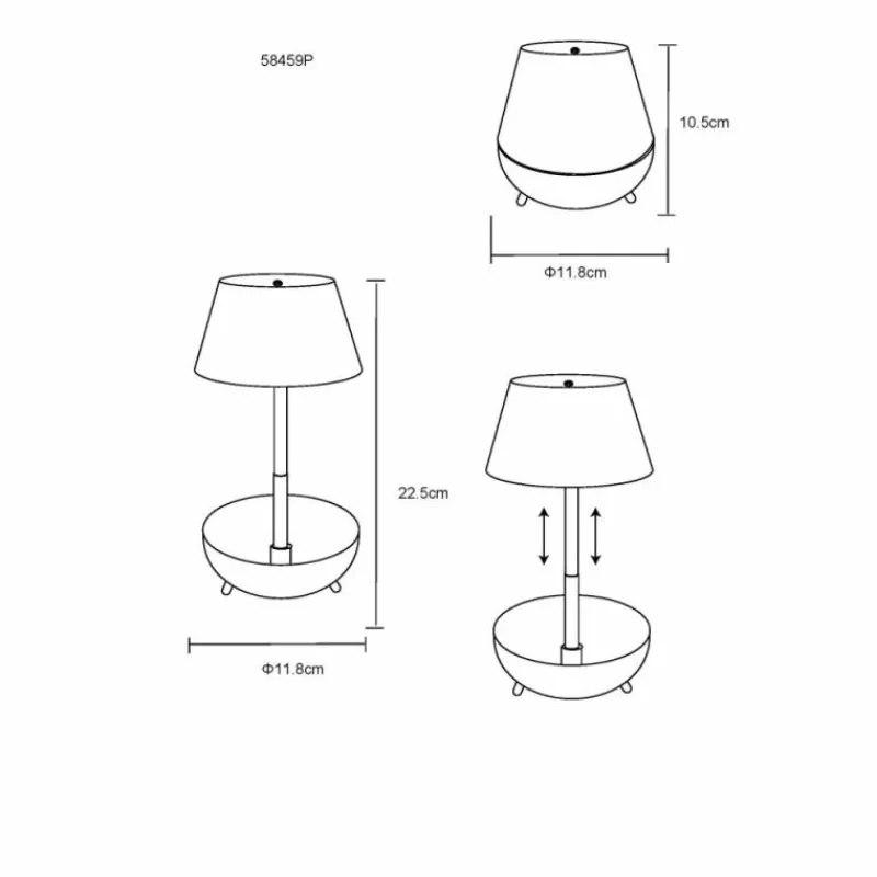 Luminaires Globo Lighting Poki Lampe à poser LED Blanc opale, 1 lumière* Éclairage Led