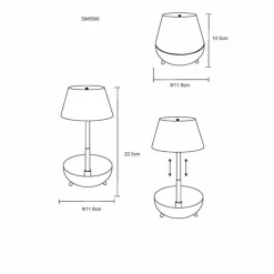 Luminaires Globo Lighting Poki Lampe à poser LED Blanc opale, 1 lumière* Éclairage Led