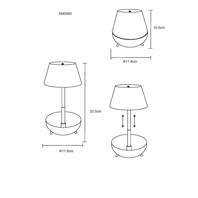 Luminaires Globo Lighting Poki Lampe à poser LED Blanc opale, 1 lumière* Éclairage Led