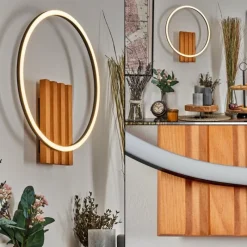 hofstein Pompu Applique murale LED Écru, Noir, 1 lumière