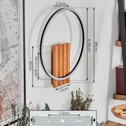 hofstein Pompu Applique murale LED Écru, Noir, 1 lumière