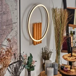 hofstein Pompu Applique murale LED Écru, Noir, 1 lumière