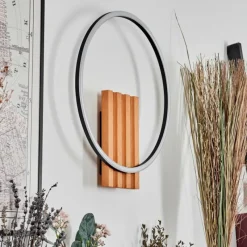 hofstein Pompu Applique murale LED Écru, Noir, 1 lumière