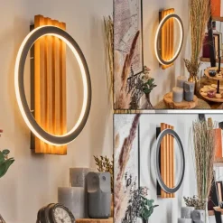 Luminaires Scandinaves-hofstein Pompu Applique murale LED Écru, Noir, 1 lumière