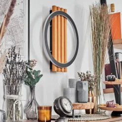 Luminaires Scandinaves-hofstein Pompu Applique murale LED Écru, Noir, 1 lumière