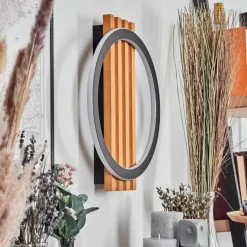 Luminaires Scandinaves-hofstein Pompu Applique murale LED Écru, Noir, 1 lumière