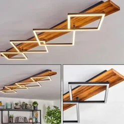 hofstein Pompu Plafonnier LED Brun foncé, Noir, 1 lumière