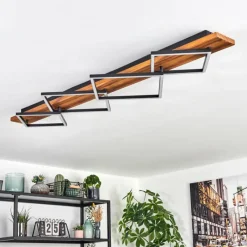 hofstein Pompu Plafonnier LED Brun foncé, Noir, 1 lumière