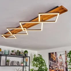 hofstein Pompu Plafonnier LED Brun foncé, Noir, 1 lumière