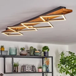 hofstein Pompu Plafonnier LED Brun foncé, Noir, 1 lumière