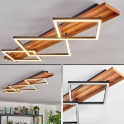 hofstein Pompu Plafonnier LED Brun foncé, Noir, 1 lumière