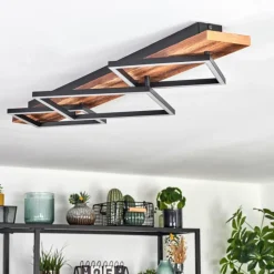 hofstein Pompu Plafonnier LED Brun foncé, Noir, 1 lumière