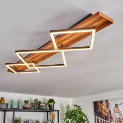 hofstein Pompu Plafonnier LED Brun foncé, Noir, 1 lumière