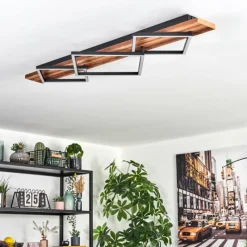 hofstein Pompu Plafonnier LED Brun foncé, Noir, 1 lumière