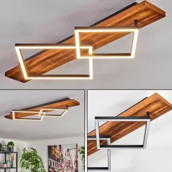 hofstein Pompu Plafonnier LED Brun foncé, Noir, 1 lumière