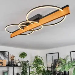 hofstein Pompu Plafonnier LED Écru, Noir, 1 lumière