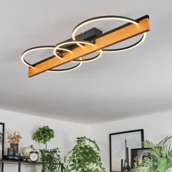 hofstein Pompu Plafonnier LED Écru, Noir, 1 lumière