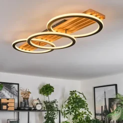 hofstein Pompu Plafonnier LED Écru, Noir, 1 lumière