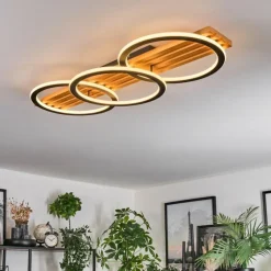 hofstein Pompu Plafonnier LED Écru, Noir, 1 lumière