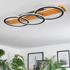 hofstein Pompu Plafonnier LED Écru, Noir, 1 lumière