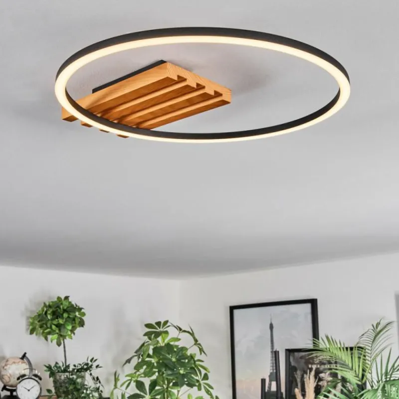 hofstein Pompu Plafonnier LED Écru, Noir, 1 lumière